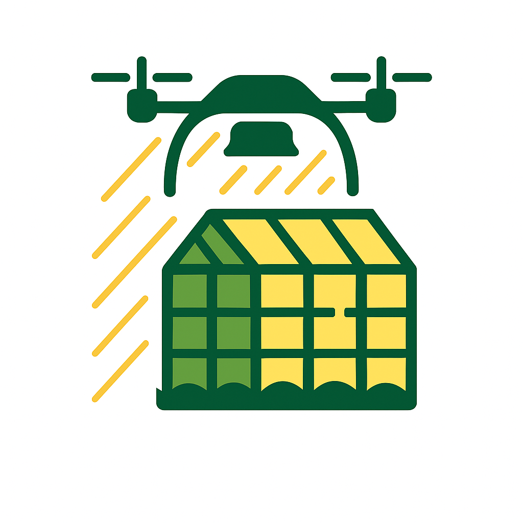 Senčenje plastenika i staklenika dronom